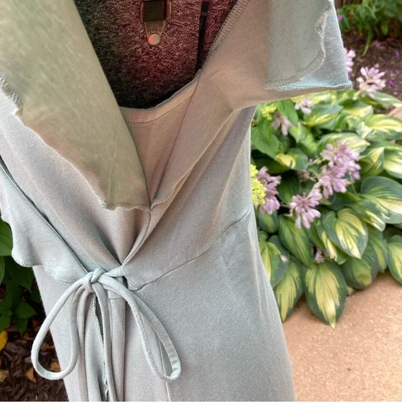 Peruvian Connection Conservatory Dress. SZ M Faux-Wrap Pima Cotton/Modal/Spandex - Picture 10 of 14